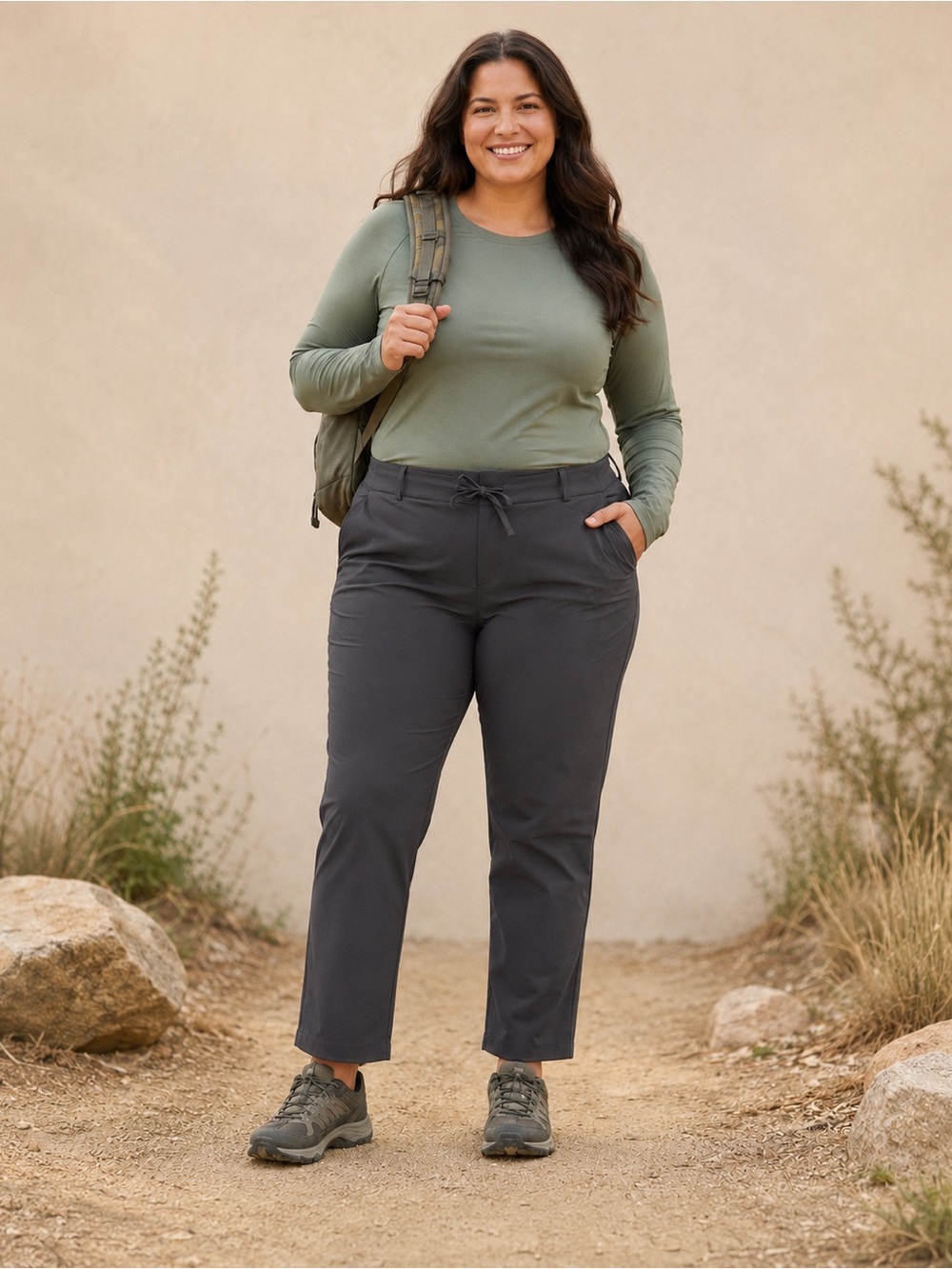Magellan Outdoors Women’s Smoky Gray Water-Repellent Pants Size 2XL